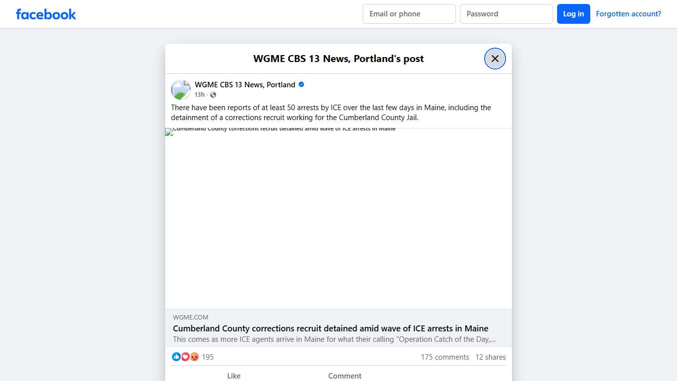 There have been reports of at... - WGME CBS 13 News, Portland Facebook